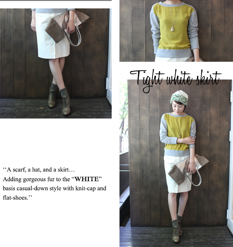 tight white skirt